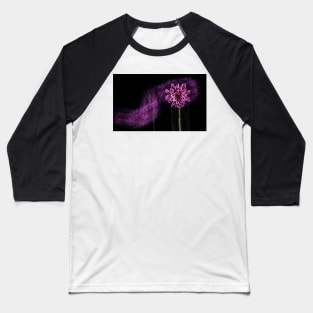 Pink Chrysanthemum Flower with Motion Blur and Black Background Baseball T-Shirt